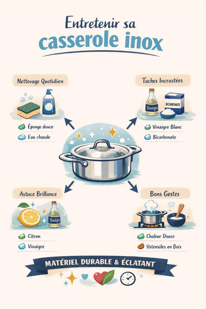 entretenir casserole inox